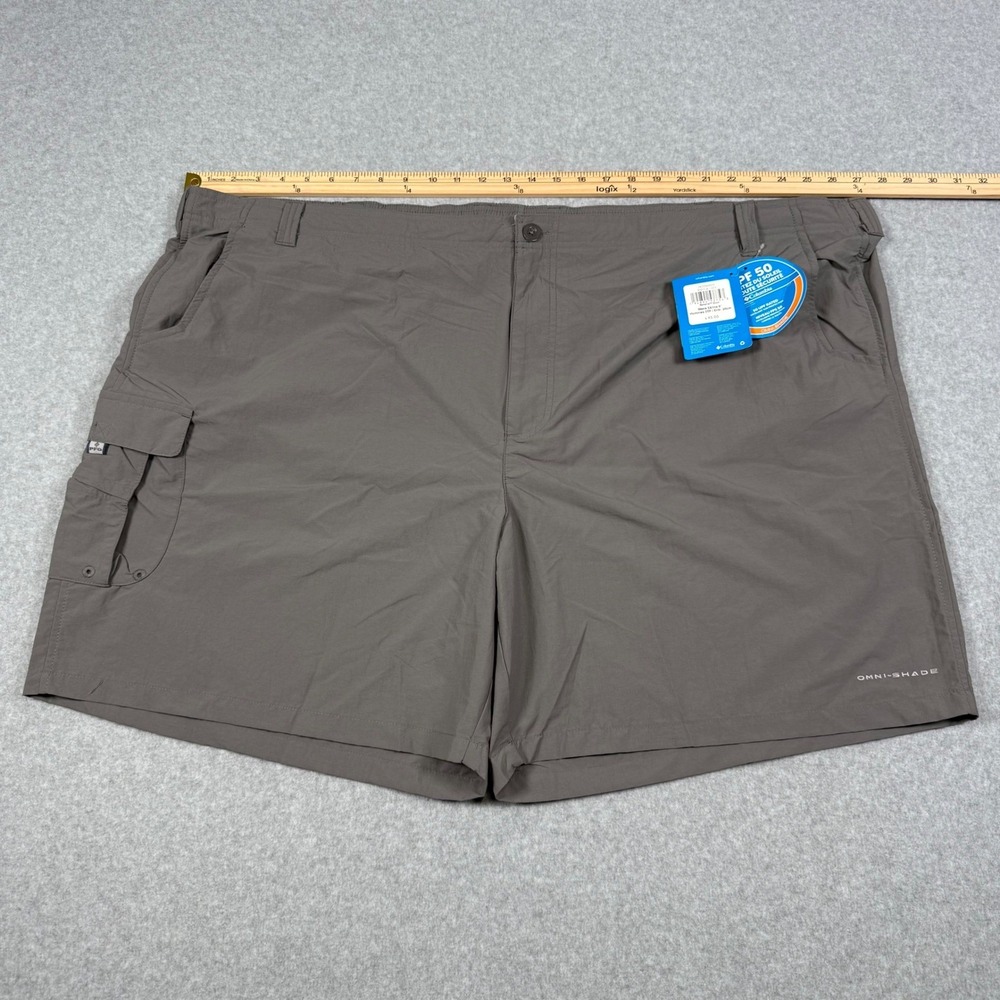 Columbia PFG Bahama II Shorts Mens 5X 8 Inseam Fossil Gray UPF 50 Fish XS - Picture 6 of 9